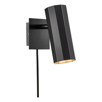 Nordlux - Seinäkohdevalo ALANIS 1xGU10/15W/230V musta
