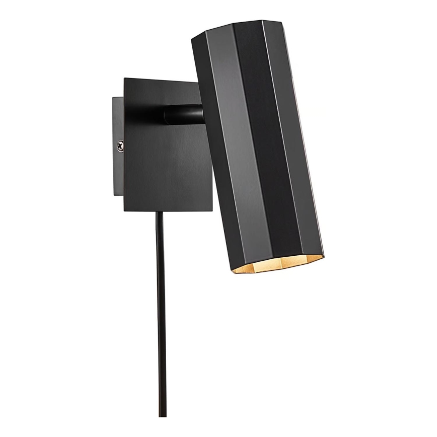 Nordlux - Seinäkohdevalo ALANIS 1xGU10/15W/230V musta