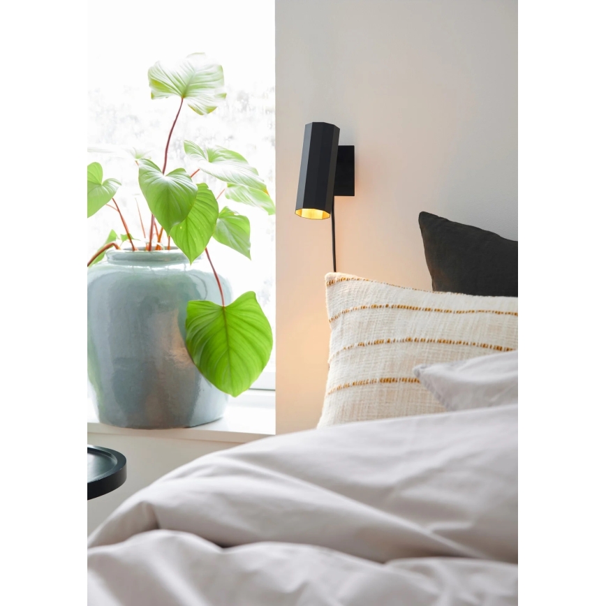 Nordlux - Seinäkohdevalo ALANIS 1xGU10/15W/230V musta