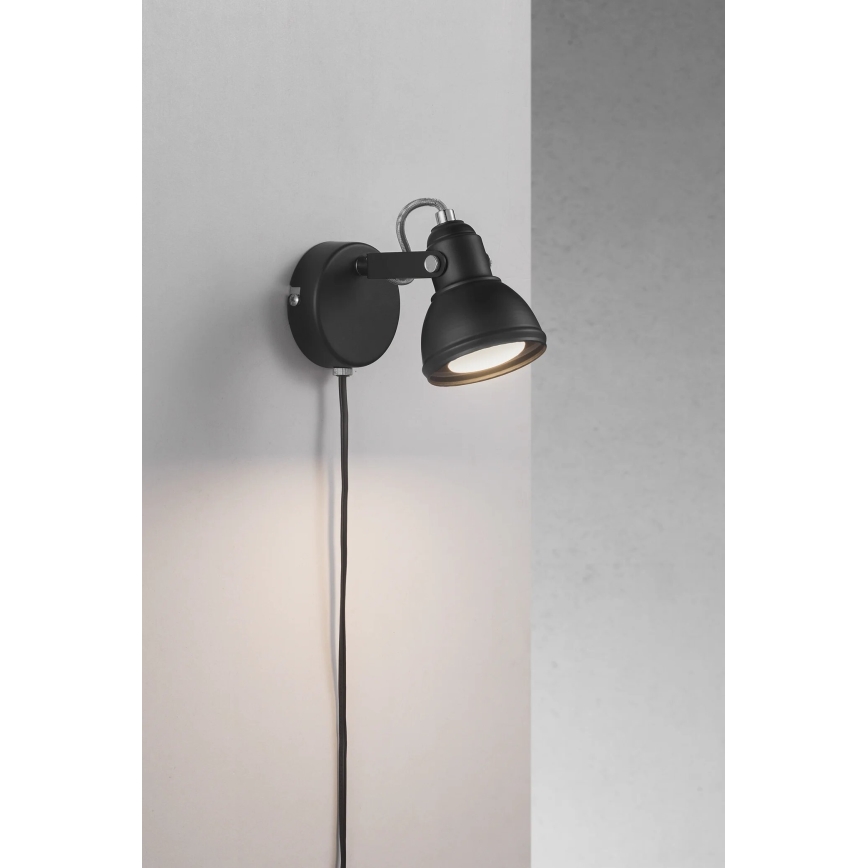 Nordlux - Seinäkohdevalo ASLAK 1xGU10/35W/230V musta