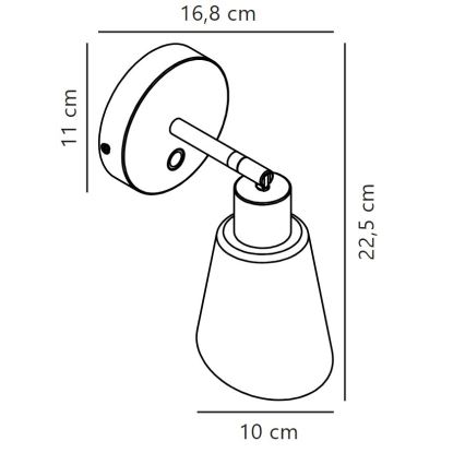 Nordlux - Seinäkohdevalo MOLLI 1xE14/25W/230V