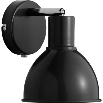 Nordlux - Seinäkohdevalo POP 1xE27/18W/230V musta/kiiltävä kromi