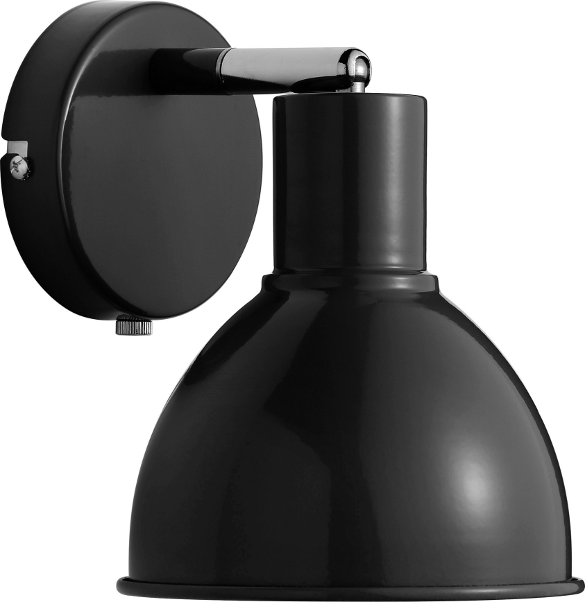 Nordlux - Seinäkohdevalo POP 1xE27/18W/230V musta/kiiltävä kromi