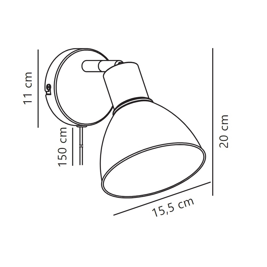 Nordlux - Seinäkohdevalo POP 1xE27/18W/230V musta/kiiltävä kromi