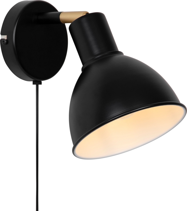 Nordlux - Seinäkohdevalo POP 1xE27/18W/230V musta/kulta