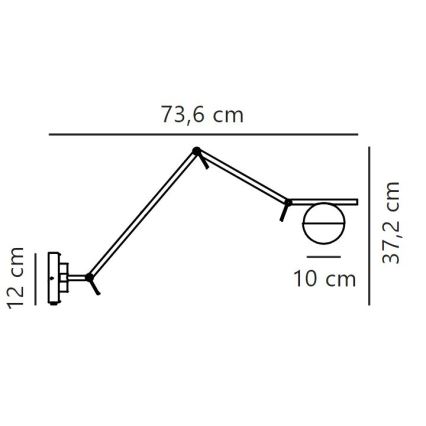 Nordlux - Seinävalaisin CONTINA 1xG9/5W/230V musta
