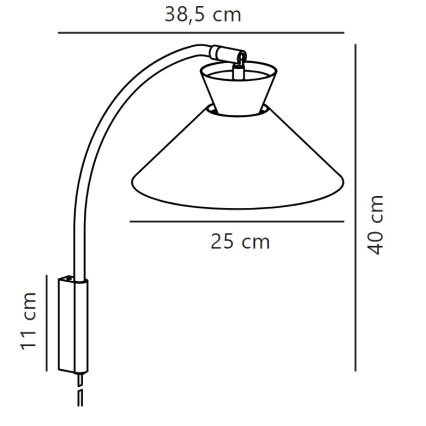 Nordlux - Seinävalaisin DIAL 1xE27/40W/230V valkoinen