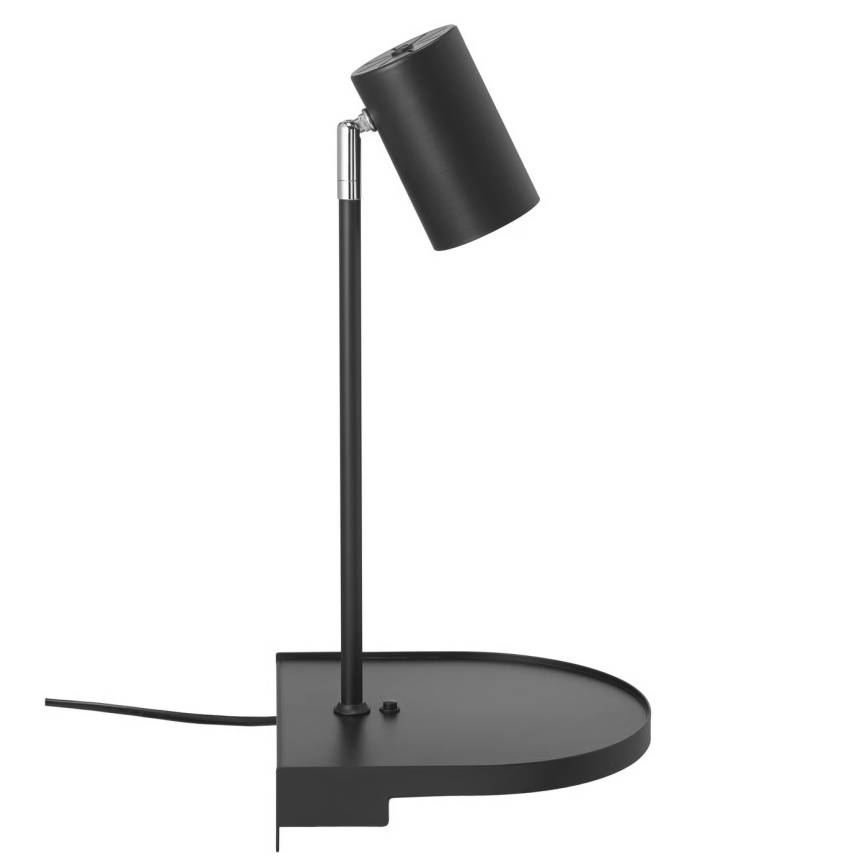 Nordlux - Seinävalaisin hyllyllä CODY 1xGU10/15W/230V musta