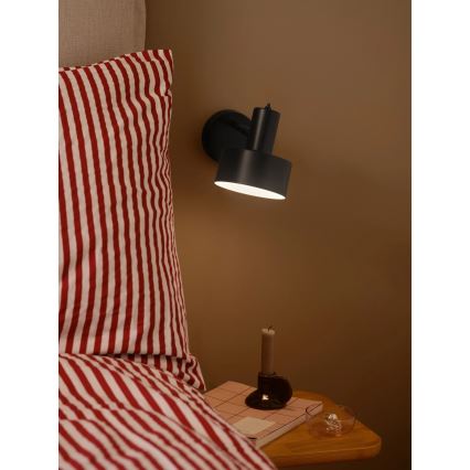 Nordlux - Seinävalaisin MATIS 1xE27/15W/230V musta