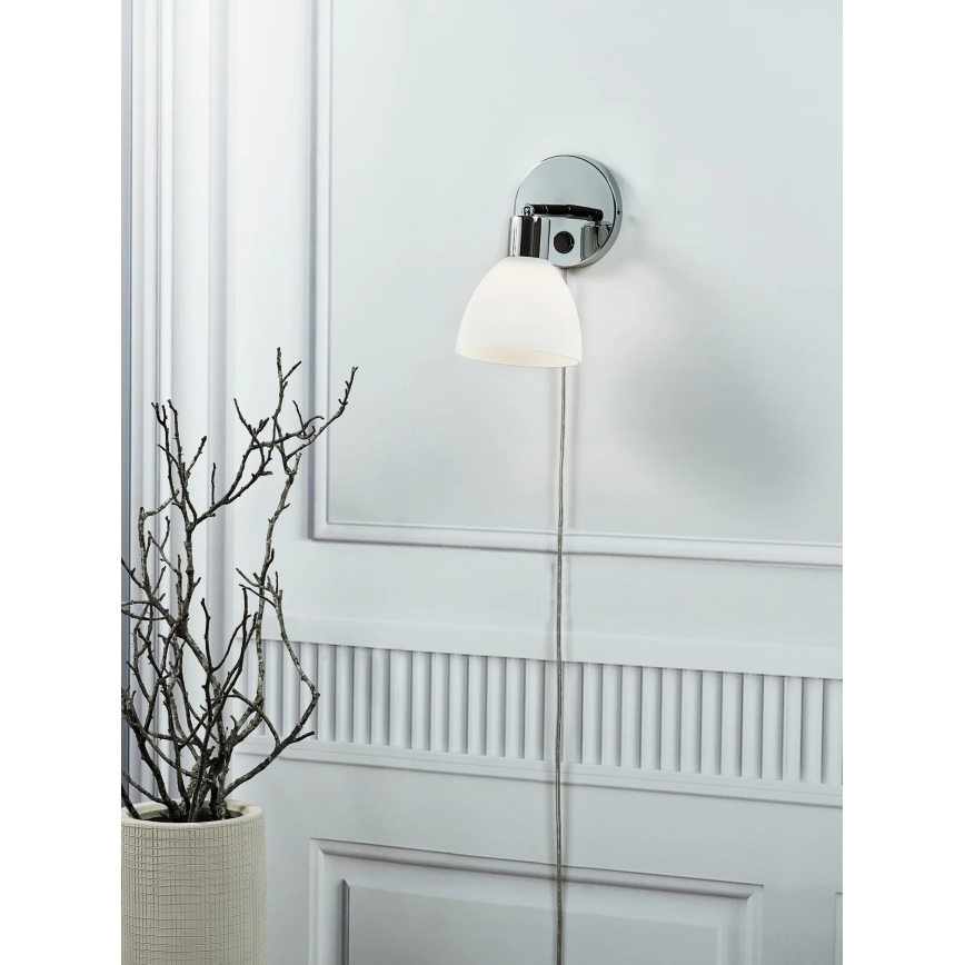 Nordlux - Seinävalaisin RAY 1xE14/25W/230V valkoinen