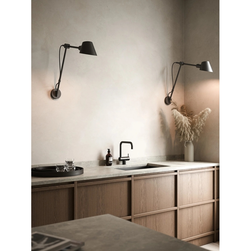 Nordlux - Seinävalaisin STAY 1xE27/60W/230V musta