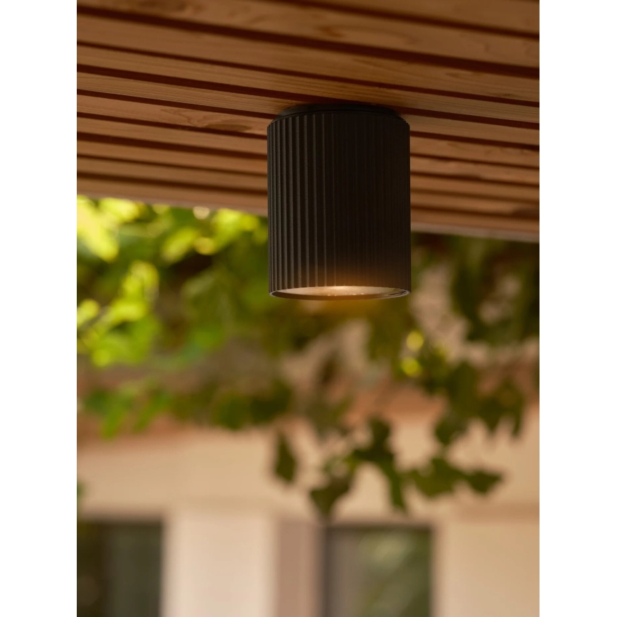 Nordlux - Ulkokattovalo KYKLOP 1xGU10/15W/230V IP54 musta