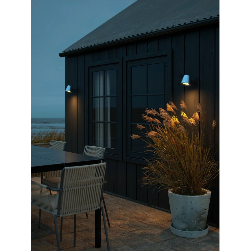 Nordlux - Ulkoseinävalaisin ALERIA 1xGU10/35W/230V IP44 hopea