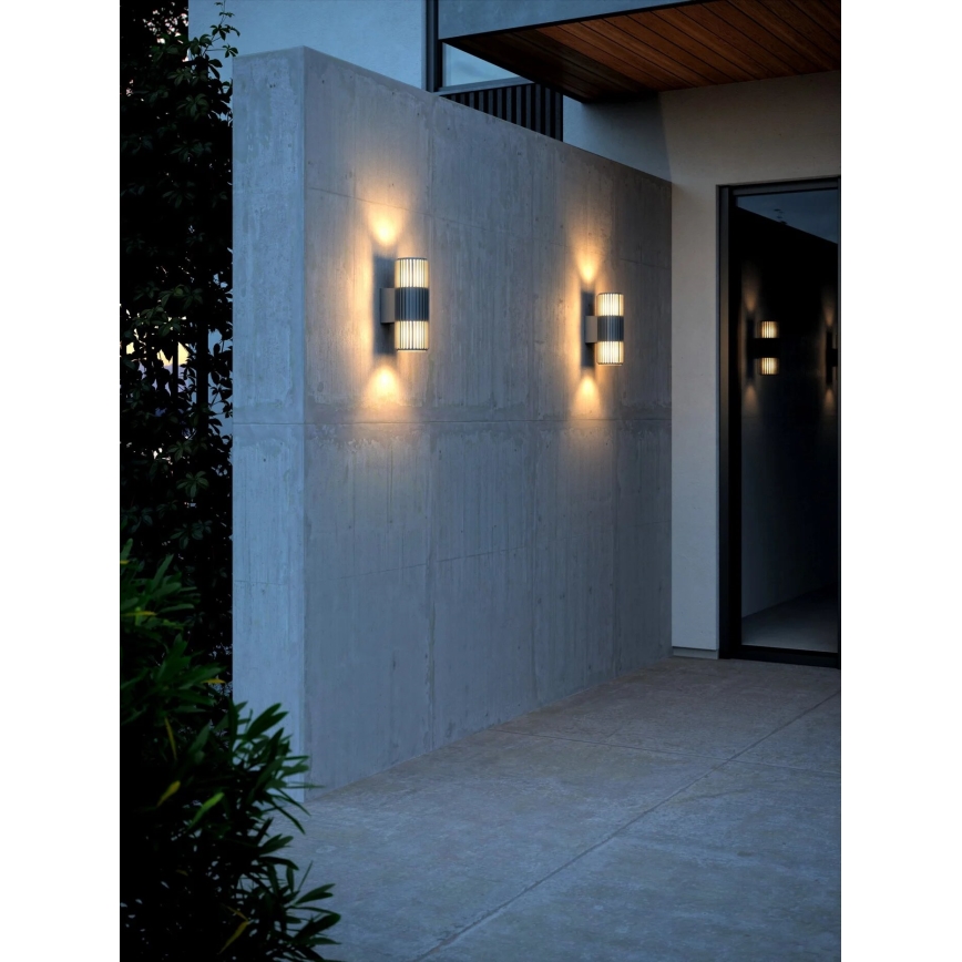 Nordlux - Ulkoseinävalaisin ALUDRA 2xE27/15W/230V IP54 antrasiitti