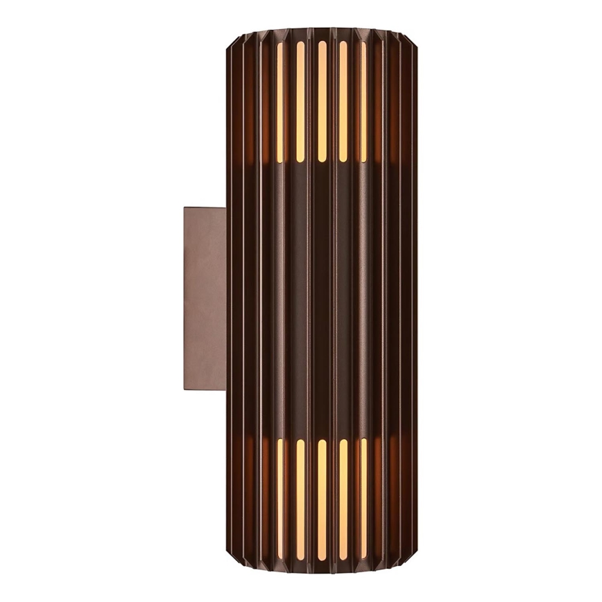 Nordlux - Ulkoseinävalaisin ALUDRA 2xE27/15W/230V IP54 ruskea