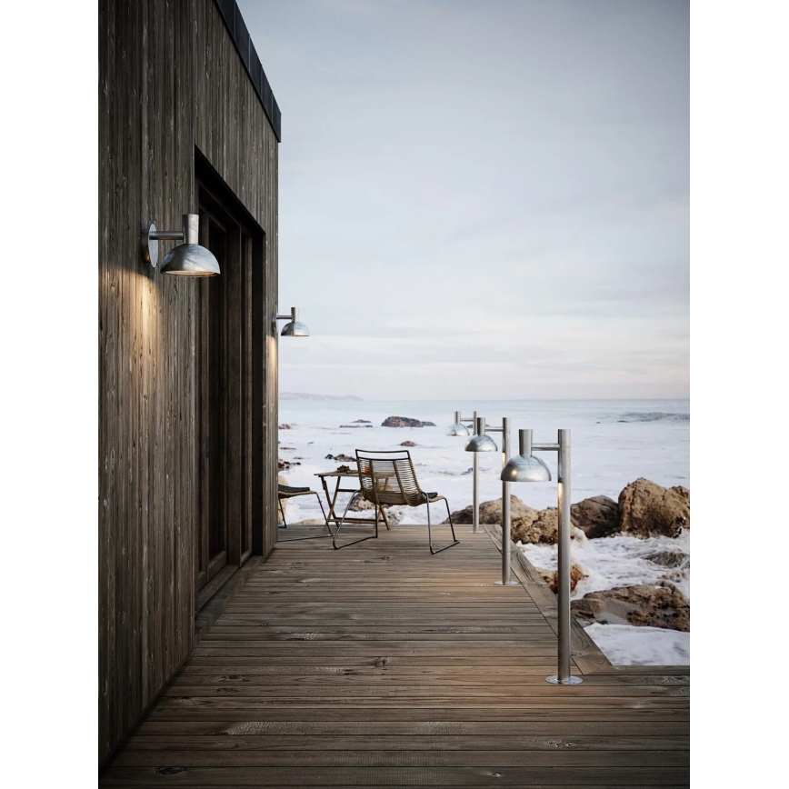 Nordlux - Ulkoseinävalaisin ARKI 1xE27/20W/230V IP54 hopea