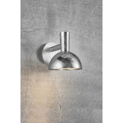 Nordlux - Ulkoseinävalaisin ARKI 1xE27/20W/230V IP54 hopea