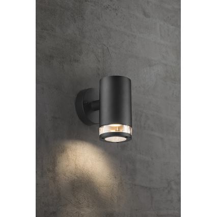 Nordlux - ulkoseinävalaisin BIRK 1xGU10/28W/230V IP44 musta