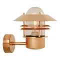 Nordlux - Ulkoseinävalaisin BLOKHUS 1xE27/60W/230V IP54 kupari