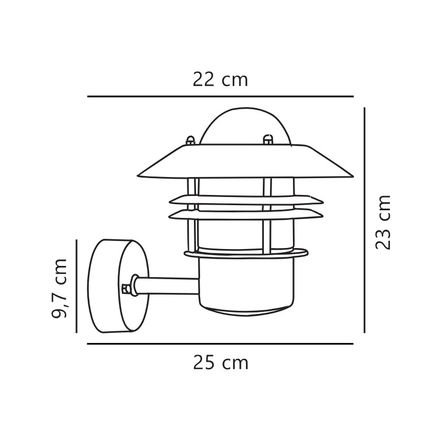 Nordlux - Ulkoseinävalaisin BLOKHUS 1xE27/60W/230V IP54 kupari