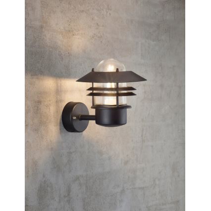 Nordlux - Ulkoseinävalaisin BLOKHUS 1xE27/60W/230V IP54 musta