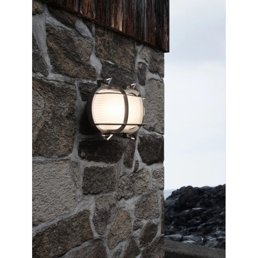 Nordlux - Ulkoseinävalaisin HELFORD 1xE27/12,5W/230V IP64 harmaa