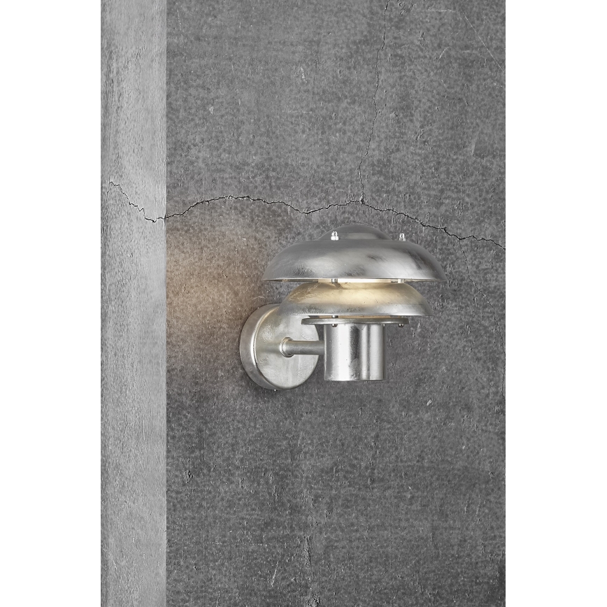 Nordlux - Ulkoseinävalaisin KURNOS 1xE14/12W/230V IP54 mattakromi