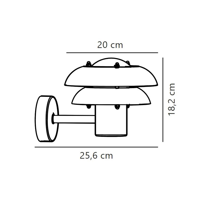 Nordlux - Ulkoseinävalaisin KURNOS 1xE14/12W/230V IP54 mattakromi