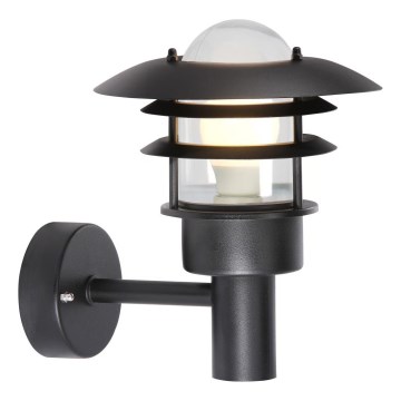 Nordlux - Ulkoseinävalaisin LONSTRUP 1xE27/60W/230V IP44 musta