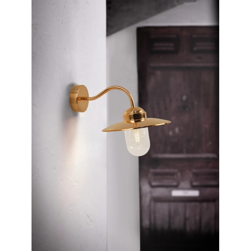 Nordlux - Ulkoseinävalaisin LUXEMBOURG 1xE27/60W/230V IP54 kupari