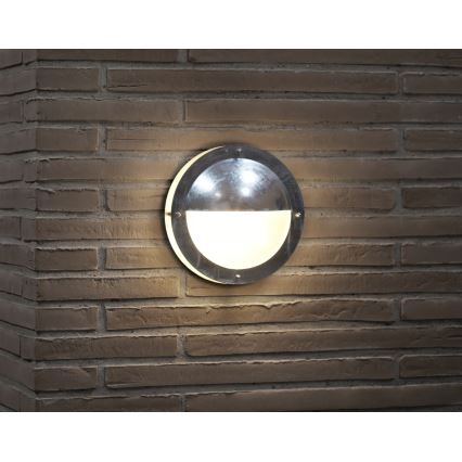 Nordlux - Ulkoseinävalaisin MALTA 1xE27/60W/230V IP54 hopea