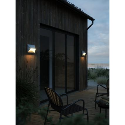 Nordlux - ulkoseinävalaisin PONTIO 2xGU10/25W/230V IP54 hopeanvärinen
