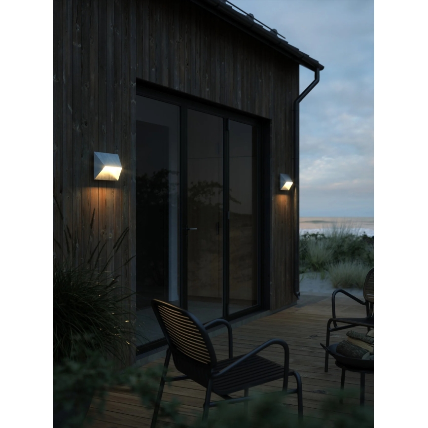 Nordlux - ulkoseinävalaisin PONTIO 2xGU10/25W/230V IP54 hopeanvärinen