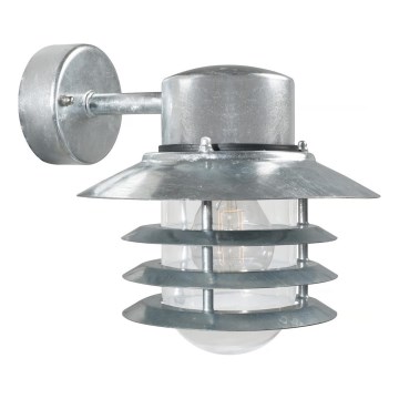 Nordlux - Ulkoseinävalaisin VEJERS 1xE27/60W/230V IP54, hopea