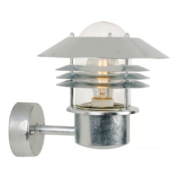 Nordlux - Ulkoseinävalaisin VEJERS 1xE27/60W/230V IP54 hopeanvärinen
