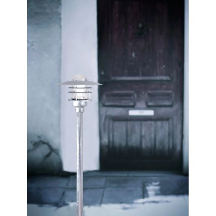 Nordlux - Ulkovalaisin AGGER 1xE27/60W/230V IP54 hopeanvärinen