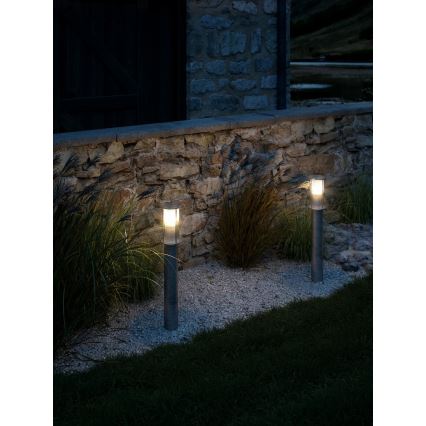 Nordlux - Ulkovalaisin LINTON 1xE27/15W/230V IP54, hopea