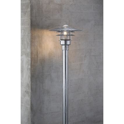 Nordlux - Ulkovalaisin LONSTRUP 1xE27/60W/230V IP44 mattakromi 116 cm