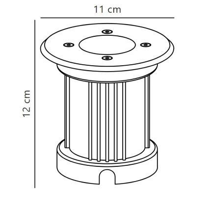 Nordlux - Ulkoväylän valo PATO 1xGU10/35W/230V IP65 mattakromi pyöreä