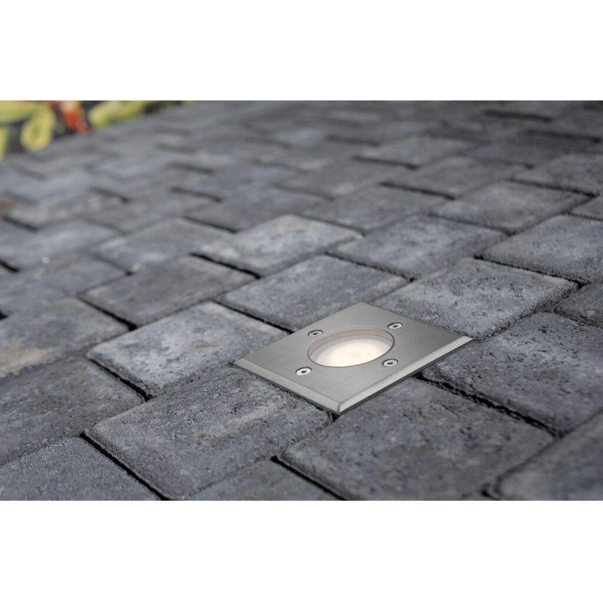 Nordlux - Ulkoväylän valo PATO 1xGU10/35W/230V IP65 mattakromi kulmikas
