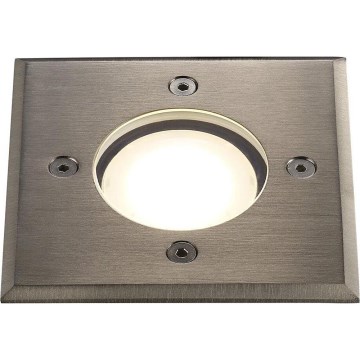 Nordlux - Ulkoväylän valo PATO 1xGU10/35W/230V IP65 mattakromi kulmikas