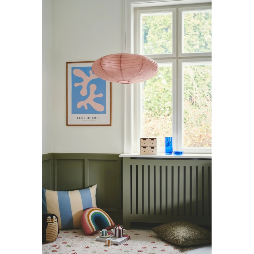 Nordlux - Varjostin kattokruunuun VILLO E27 Ø 60 cm vaaleanpunainen