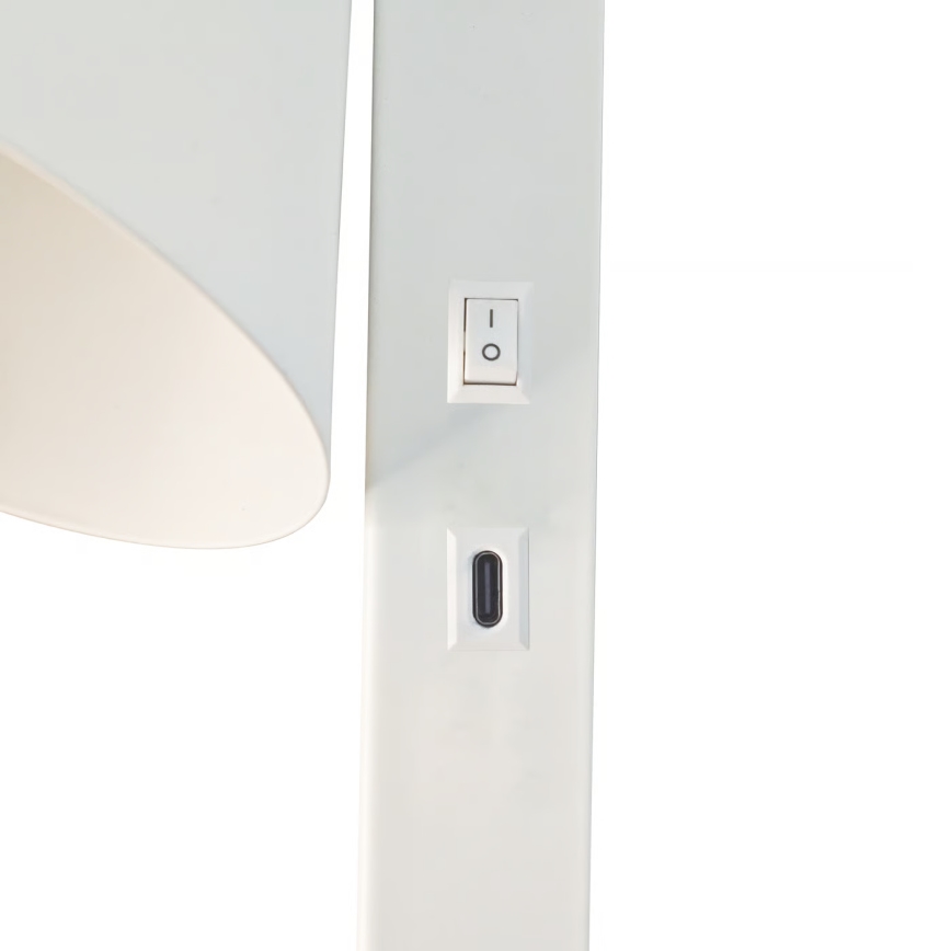 Nordlux - WILMER seinävalaisin USB-portilla 1xE14/40W/230V, valkoinen