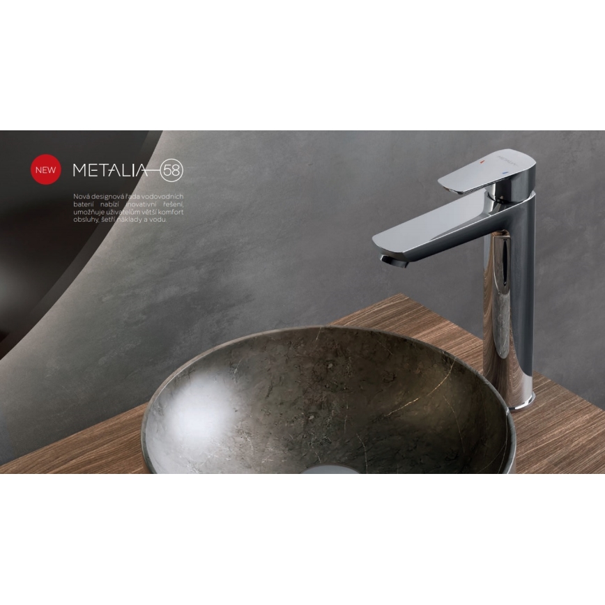 Novaservis - Altaan hana METALIA ECO 25,7 cm kiiltävä kromi