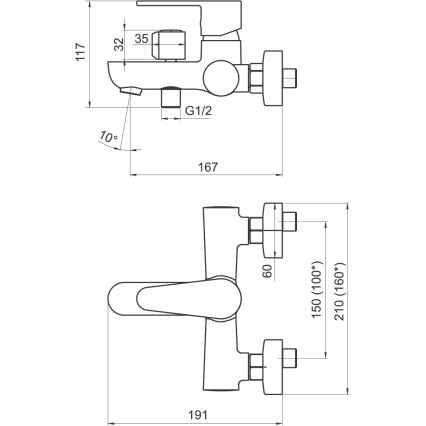 Novaservis - Ammeensetti TITANIA FRESH ECO hanalla, kiiltävä kromi