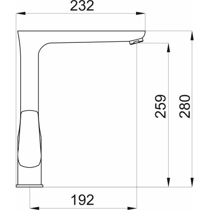 Novaservis - Keittiöhana METALIA, kiiltävä kromi