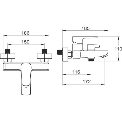 Novaservis - METALIA ammehanasetti, musta