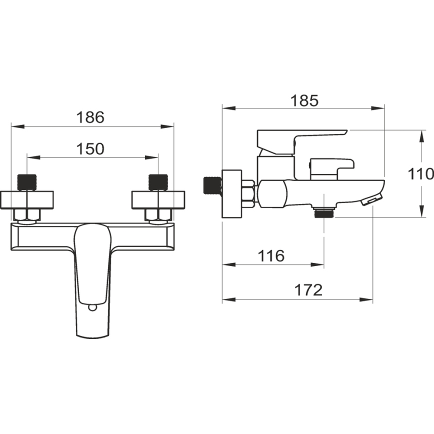 Novaservis - METALIA ammehanasetti, musta