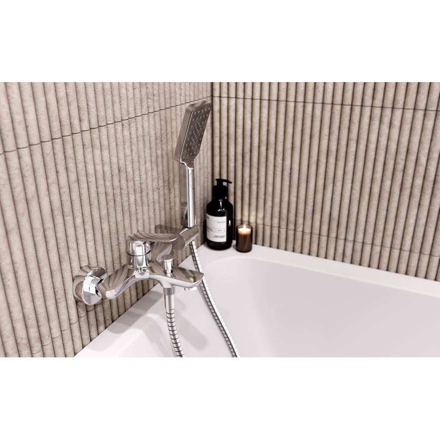 Novaservis - METALIA kylpyammesetti sekoittajalla, kiiltävä kromi