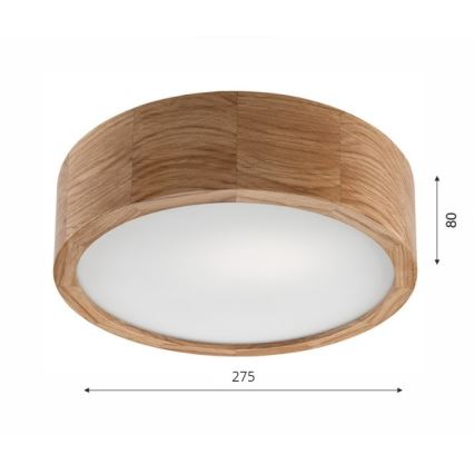 Kattovalaisin OAK 1xE27/60W/230V tammi ? 27,5 cm